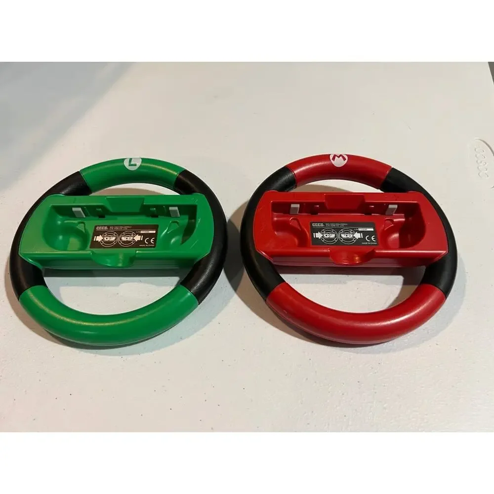 HORI Official Nintendo Switch Mario Kart Deluxe Racing Wheel Mario & Luigi